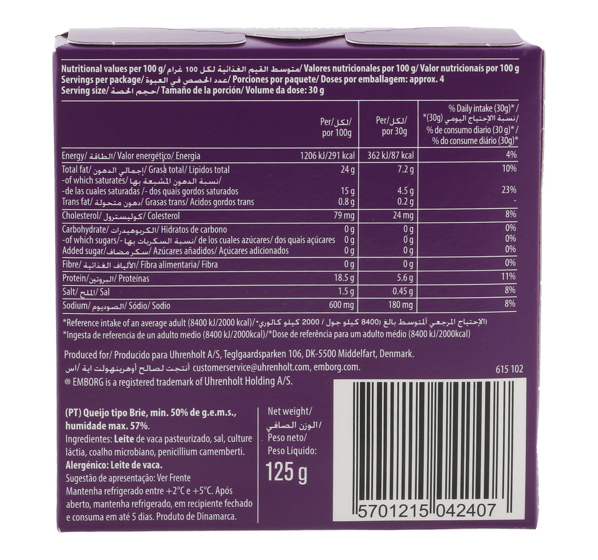 Emborg Brie Cheese 125 g