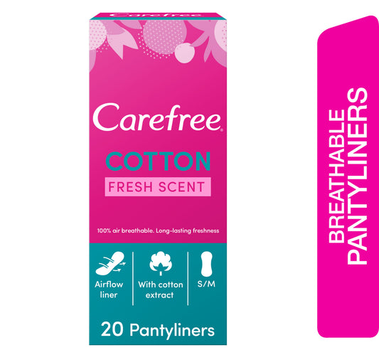 Carefree Panty Liners Cotton Fresh Scent 20pcs
