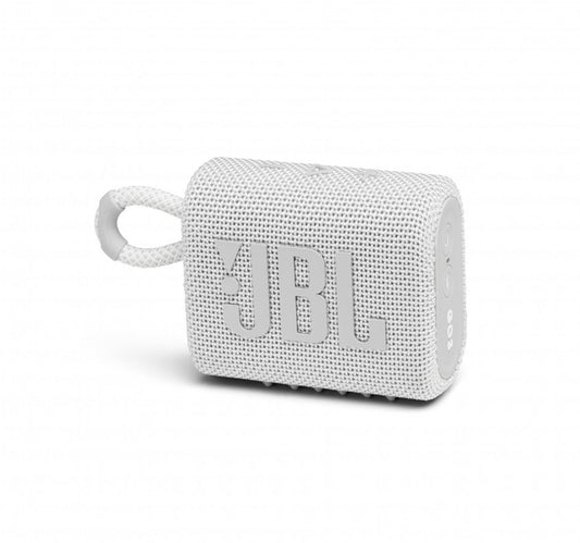 سماعات بلوتوث محمولة JBL GO 3 باللون الأبيض