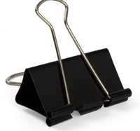 Maxi Metal Binder Clips, 51mm, 12 pcs, Black, BCL51