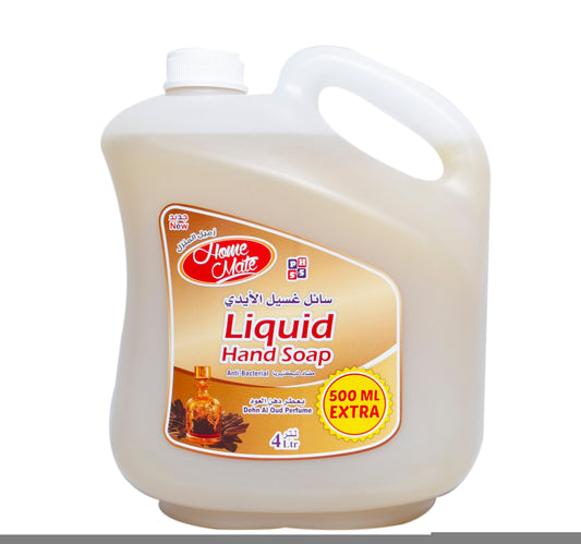 Home Mate Liquid Hand Soap Dehn Al Oud Perfume 4 Litres + 500 ml