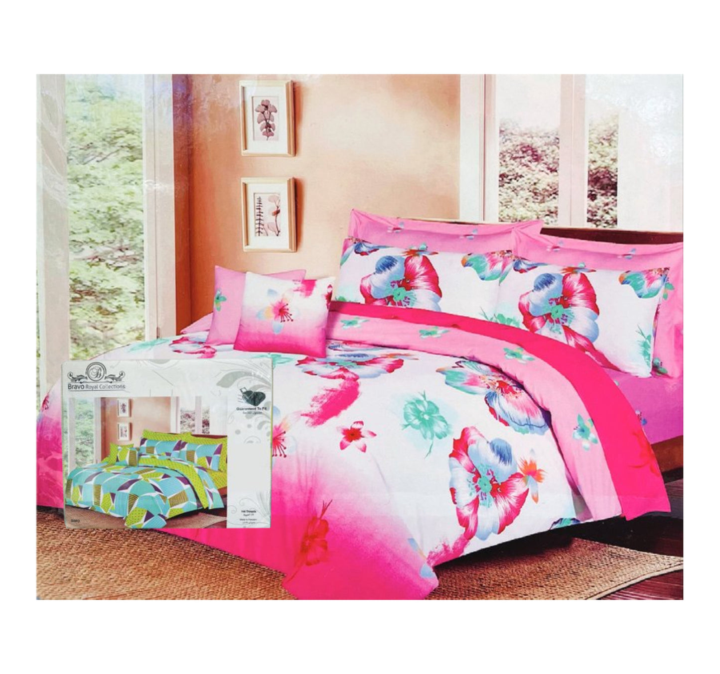 Bravo Bed Sheet Full +2 Pillowcase Assorted