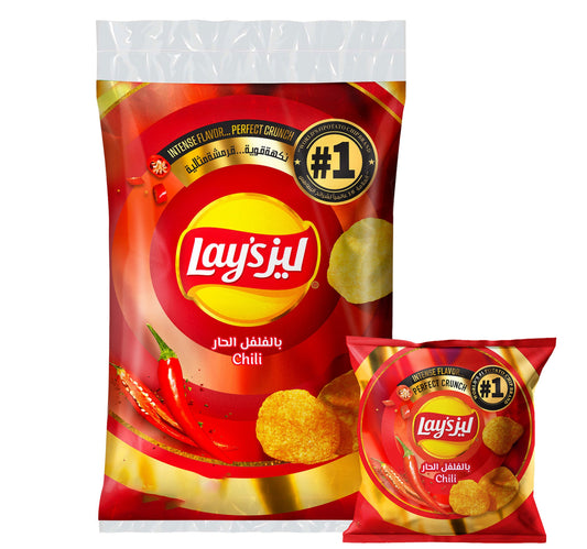 Lay's Chili Potato Chips 21 x 11 g Lulu Hypermarket