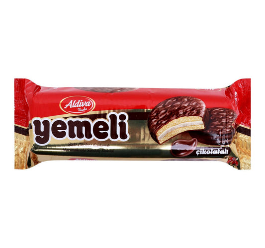Aldiva Yemeli Milk Chocolate Coated Sandwich Biscuit with Marshmallow 240 g Lulu Hypermarket
