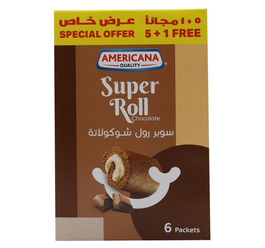 أمريكانا سوبر رول شوكولاتة 60 جم 5+1