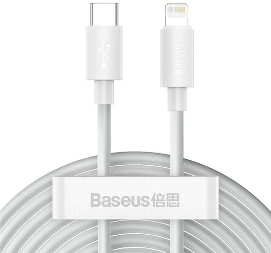 Baseus Data Cable Type-C to Lightning, 5A, 1.5 m, White, TZCATLZJ-02 Lulu Hypermarket