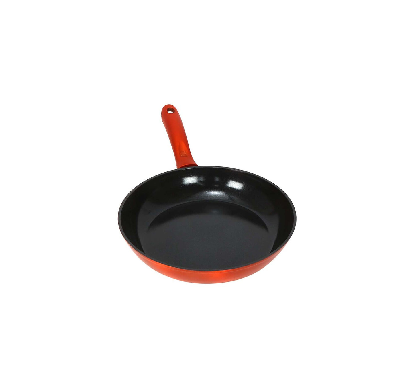 Chefline Induction Base Ceramic Natural Coating Fry Pan, 24 cm, Red, DZJ24