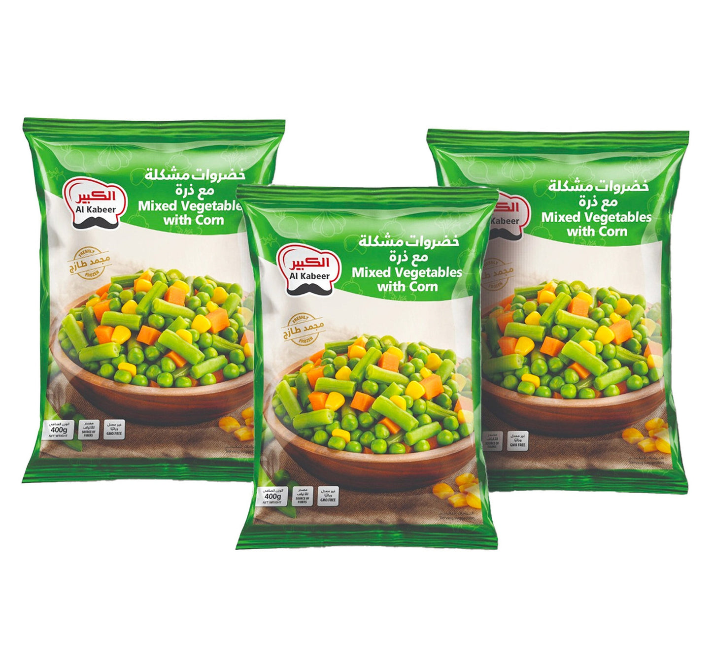 Al Kabeer Mixed Vegetables with Corn Value Pack 3 x 400 g Lulu Hypermarket