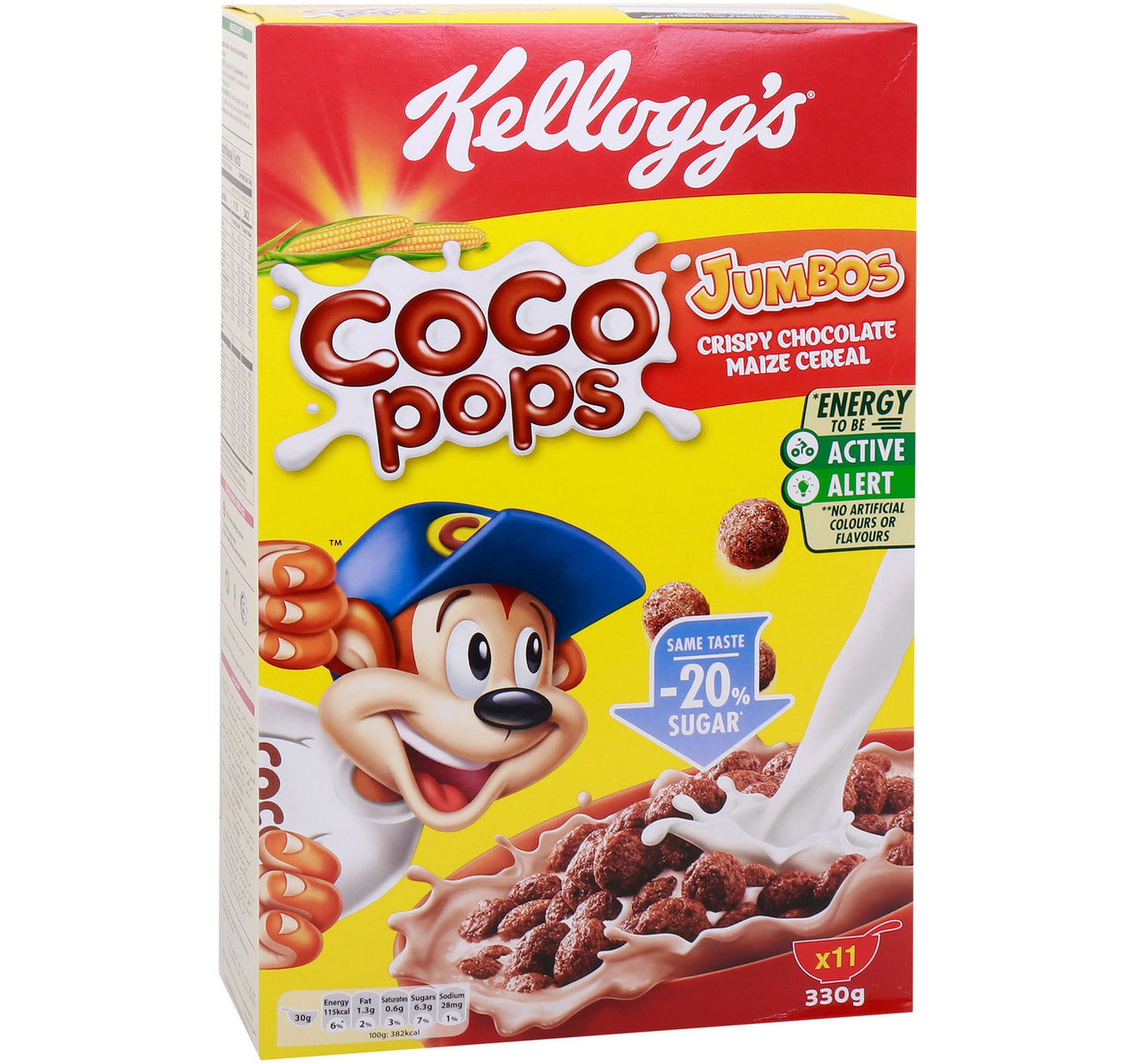 Kellogg's Coco Pops Jumbos Crispy Chocolate Maize Cereal 330 g Lulu Hypermarket