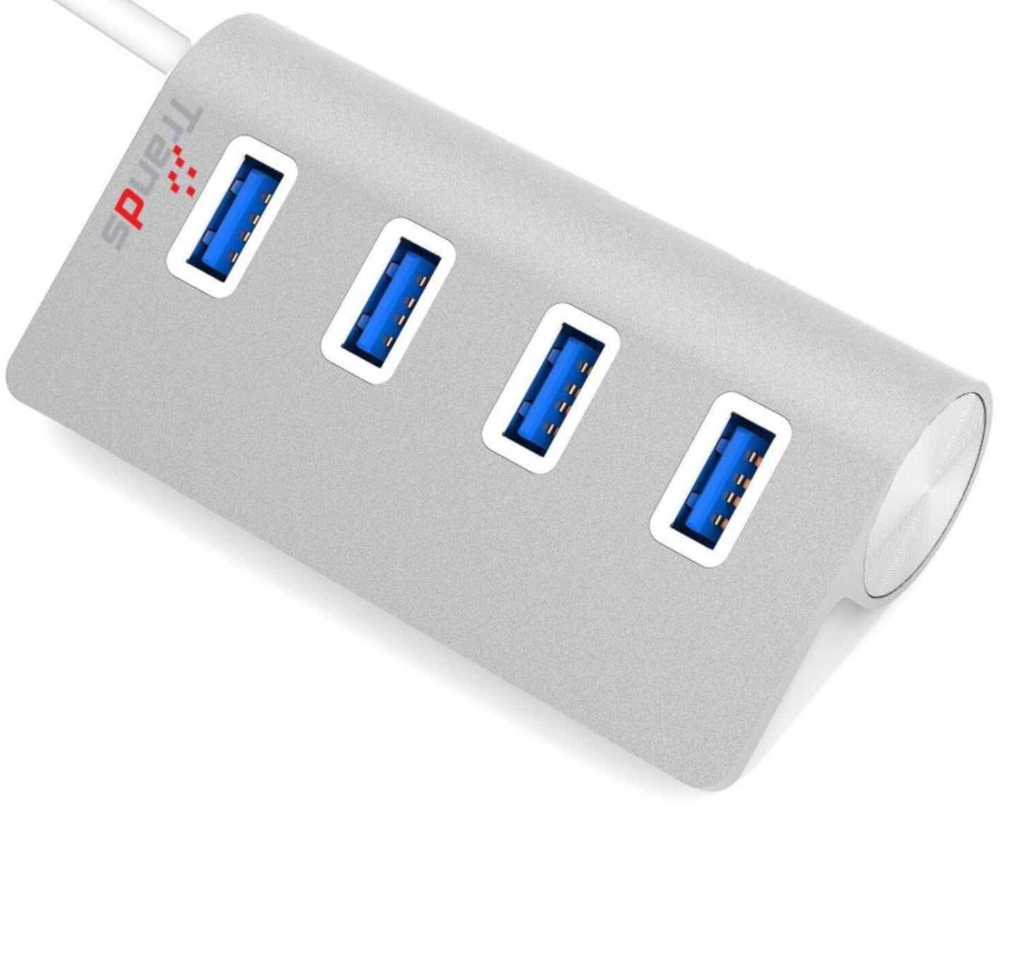 Trands 4 Port USB 3.0 External Metal Portable Hub Compatible with all Windows/Mac/Linux HB6880
