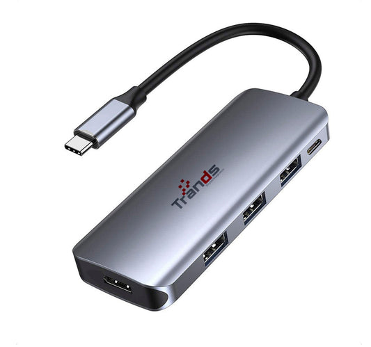 Trands Type-C 4 Port Hub with PD Charging TR-CR5826 Lulu Hypermarket