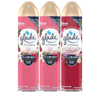 Glade Rose + Blooming Peony & Cherry Air Freshener Value Pack 3 x 300 ml