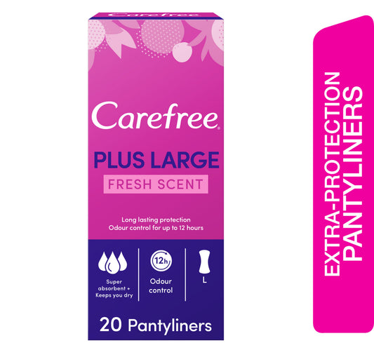 Carefree Panty Liners Plus Large Fresh Scent 20pcs