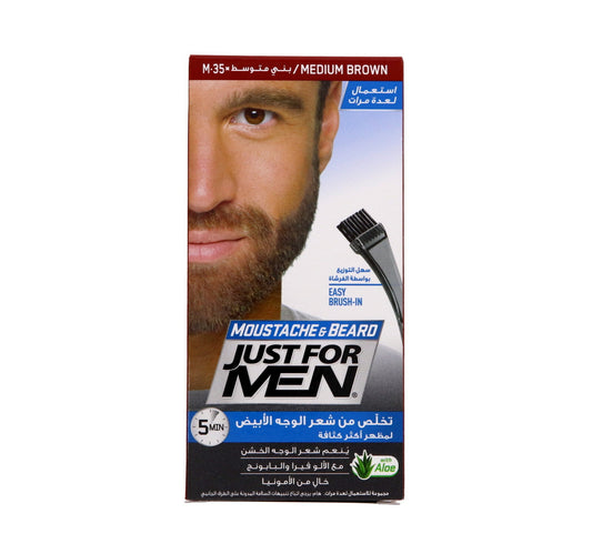 Just For Men Mustache & Beard M-35 Medium Brown 1 pkt