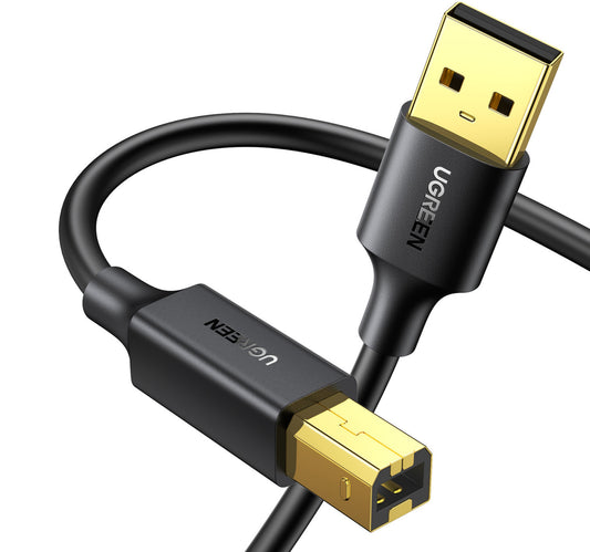 Ugreen USB Printer Cable, 1.5 m, Black, 10350