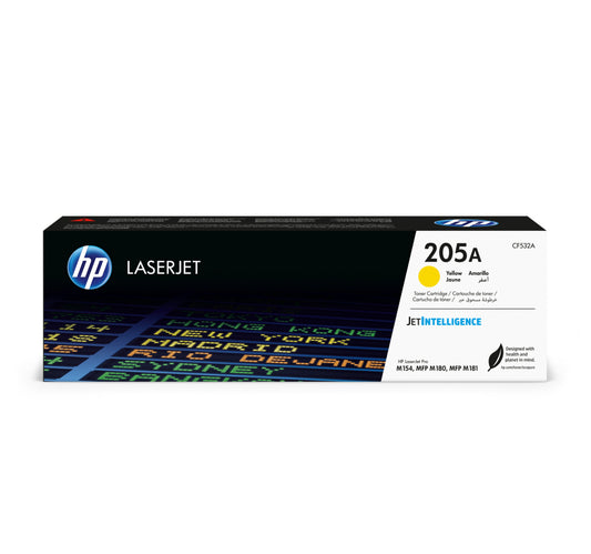 HP 205A Original LaserJet Toner Cartridge (CF532A),Yellow