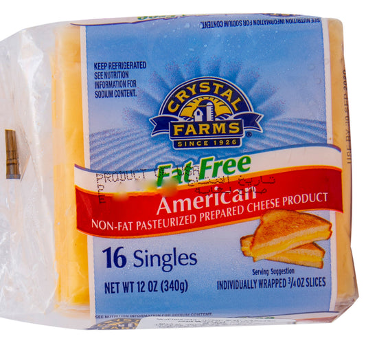 Crystal Farms American Singles Cheese Fat Free 340 g Lulu Hypermarket