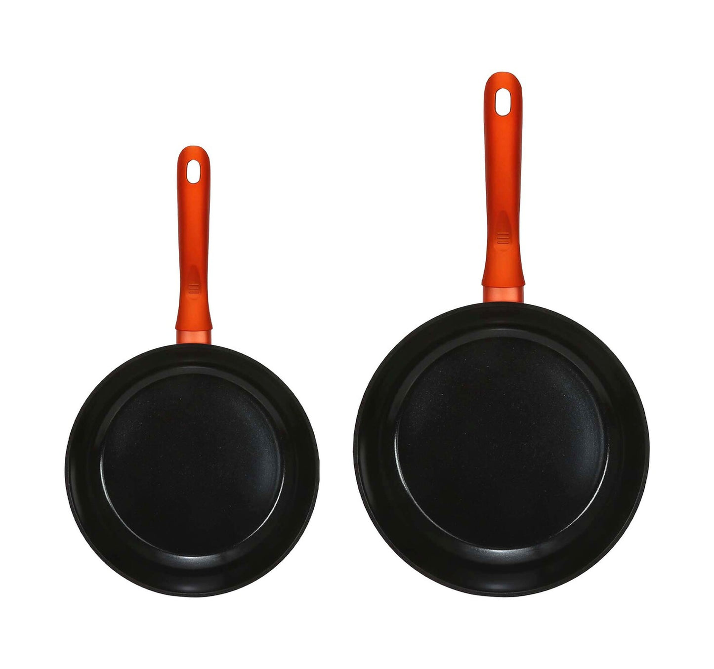 Chefline Induction Base Ceramic Natural Coating Frypan Set, 24 & 28 cm, Black, DZJ2428