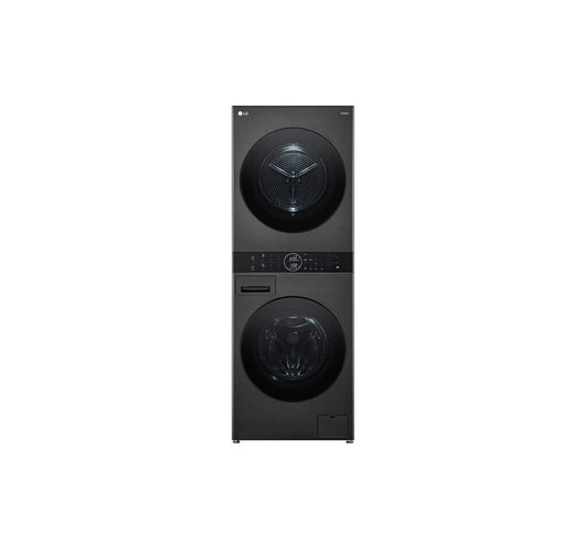 LG washer & dryer Wash Tower, 12/10 kg, 1400 RPM, Black Steel, W4W8BVPKZHM