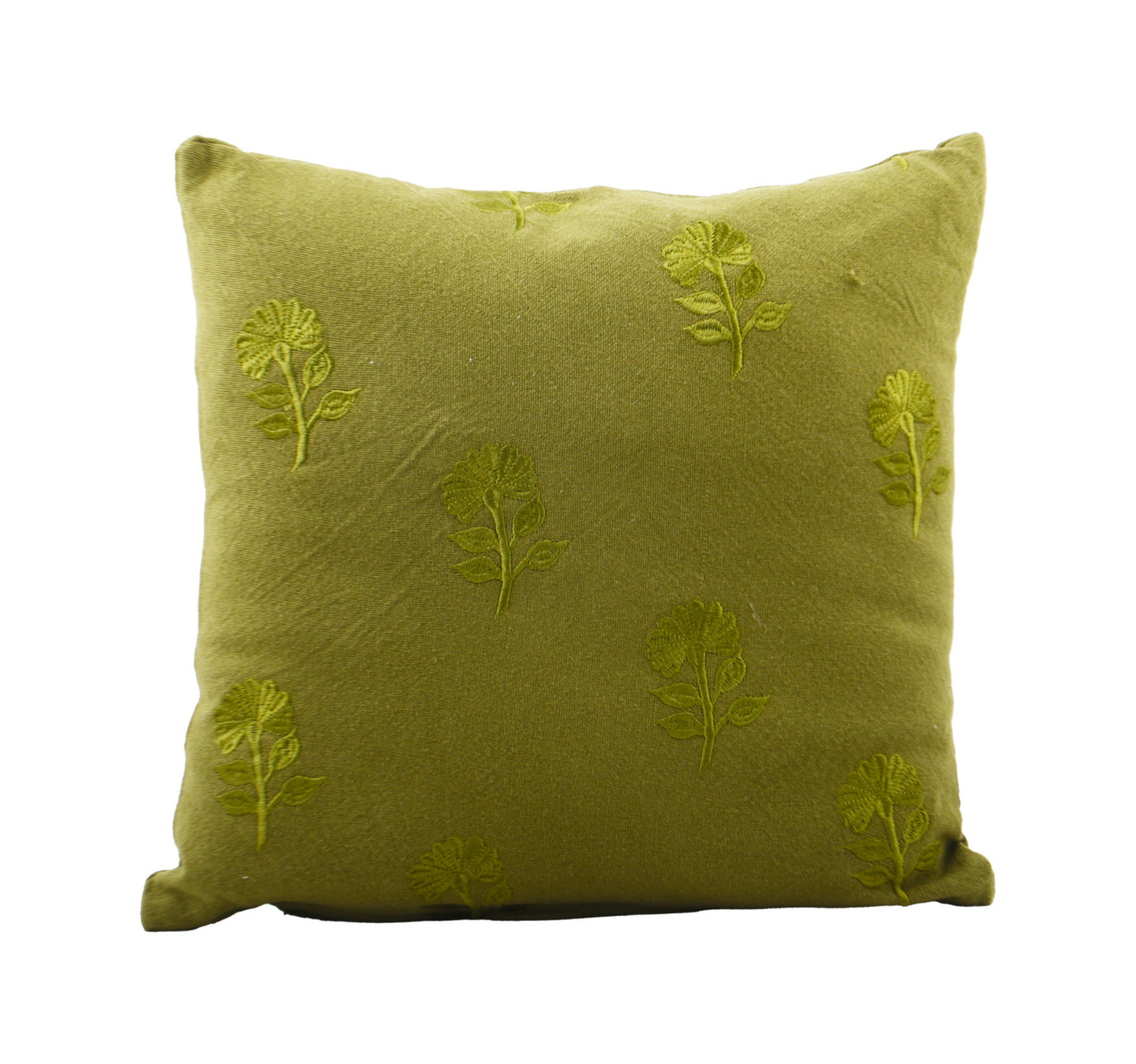 Homewell Cushion 40 x 40cm Embroidery Green