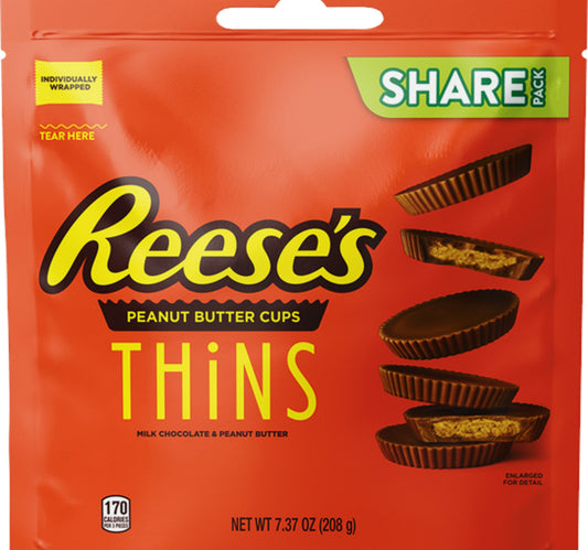 Reese's Thins Milk Chocolate & Peanut Butter Cups 208 g Lulu Hypermarket