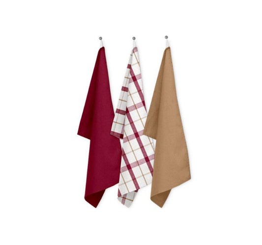 Homewell Kitchen Towel Cotton 50x70cm 3pcs Set PN22 Assorted