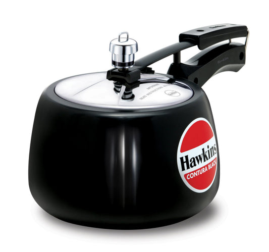 Hawkins Hard Anodised Aluminum Pressure Cooker Contura CB30 3L Black