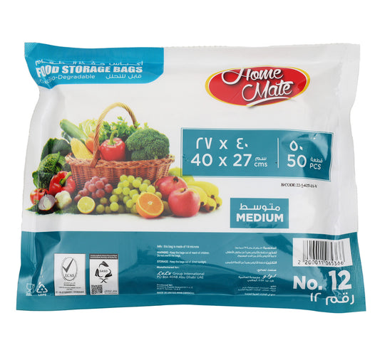 Home Mate Food Storage Bags Size 40 x 27cm Medium No. 12 50pcs