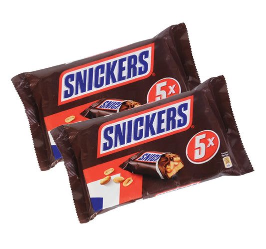 Snickers Chocolate Bar Value Pack 5 x 45 g 2 pkt Lulu Hypermarket