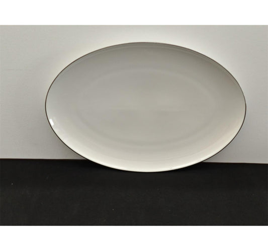 Pearl Noire Oval Plate, 14 inches, White, NBC014SR-LIM