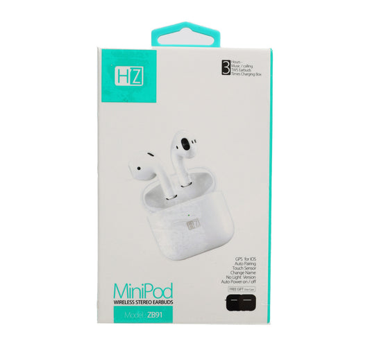 Heatz Minipod Wireless Earbuds ZB91 White