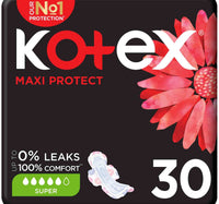 Kotex Maxi Protect Thick Super Size Sanitary Pads with Wings 30pcs