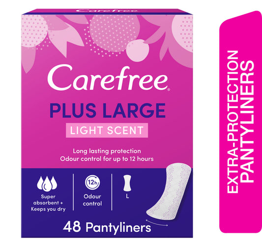 Carefree Panty Liners Plus Large Light Scent 48 pcs