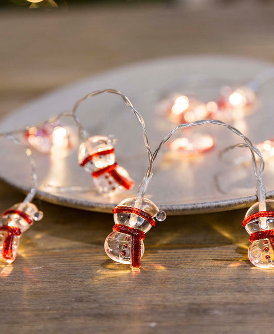 Party Fusion Battery Operated Snow Man LED Light 10's A200086