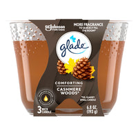 Glade Comforting Cashmere Woods Scented Candle 193 g