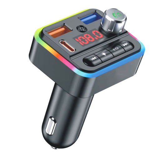 Universal RGB Lighting Wireless Car FM Player, UN-TCM186 Lulu Hypermarket
