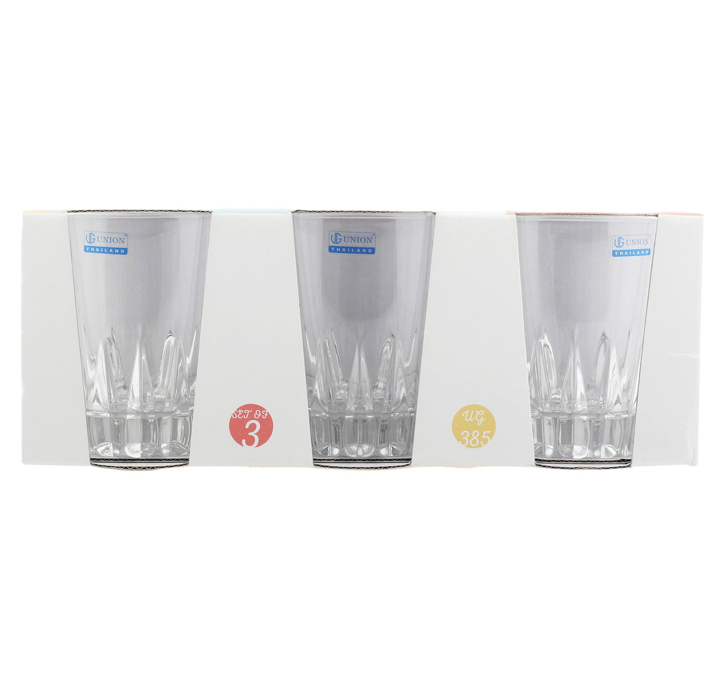 Union Glass Short Tumbler, 3 Pcs, UG-385