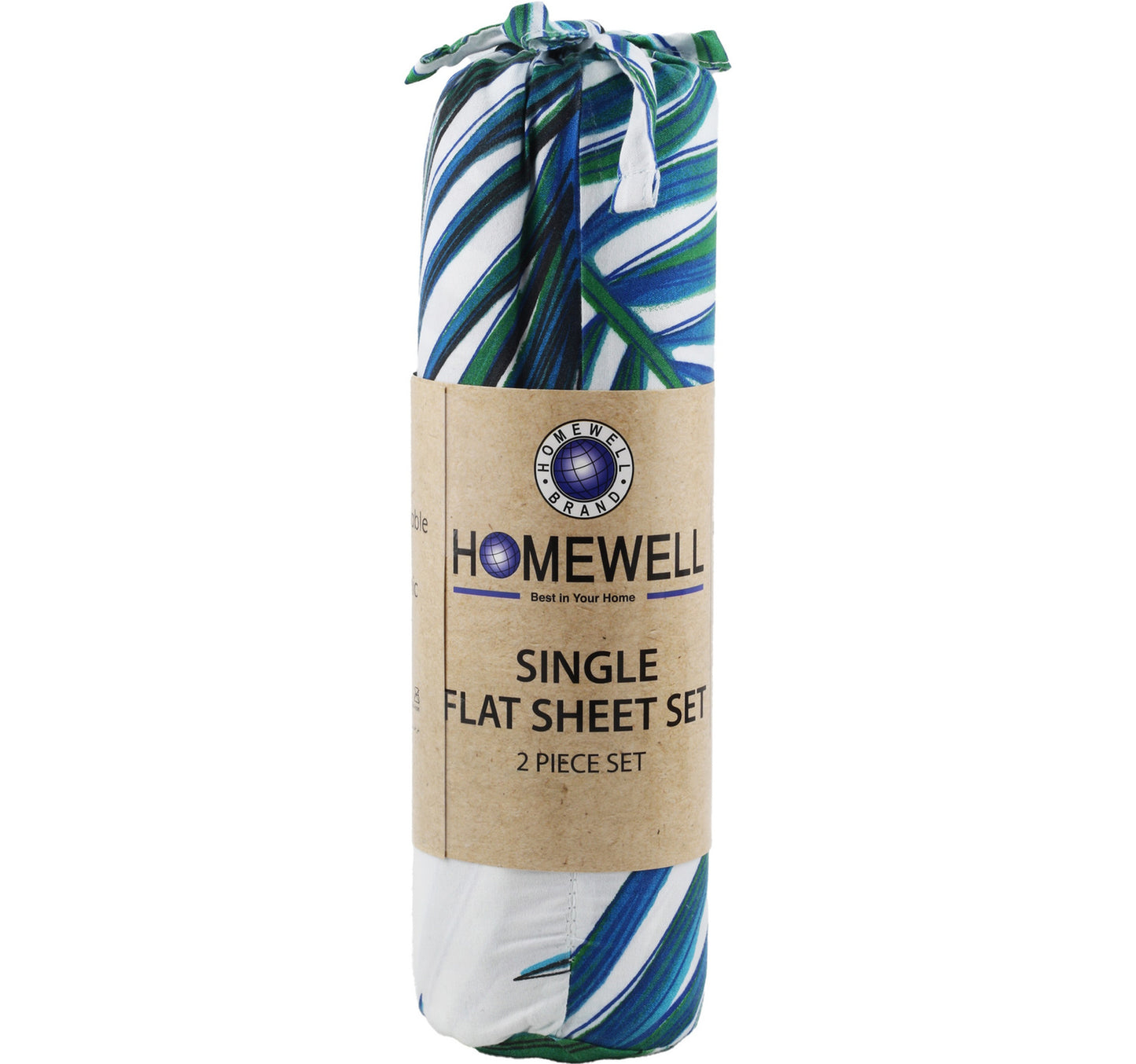 Homewell 2pcs Single Bed Sheet 160 x 240cm Microfiber Assorted
