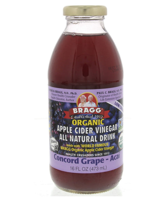 Bragg Organic Apple Cider Vinegar Concord Grape Acai 473 ml