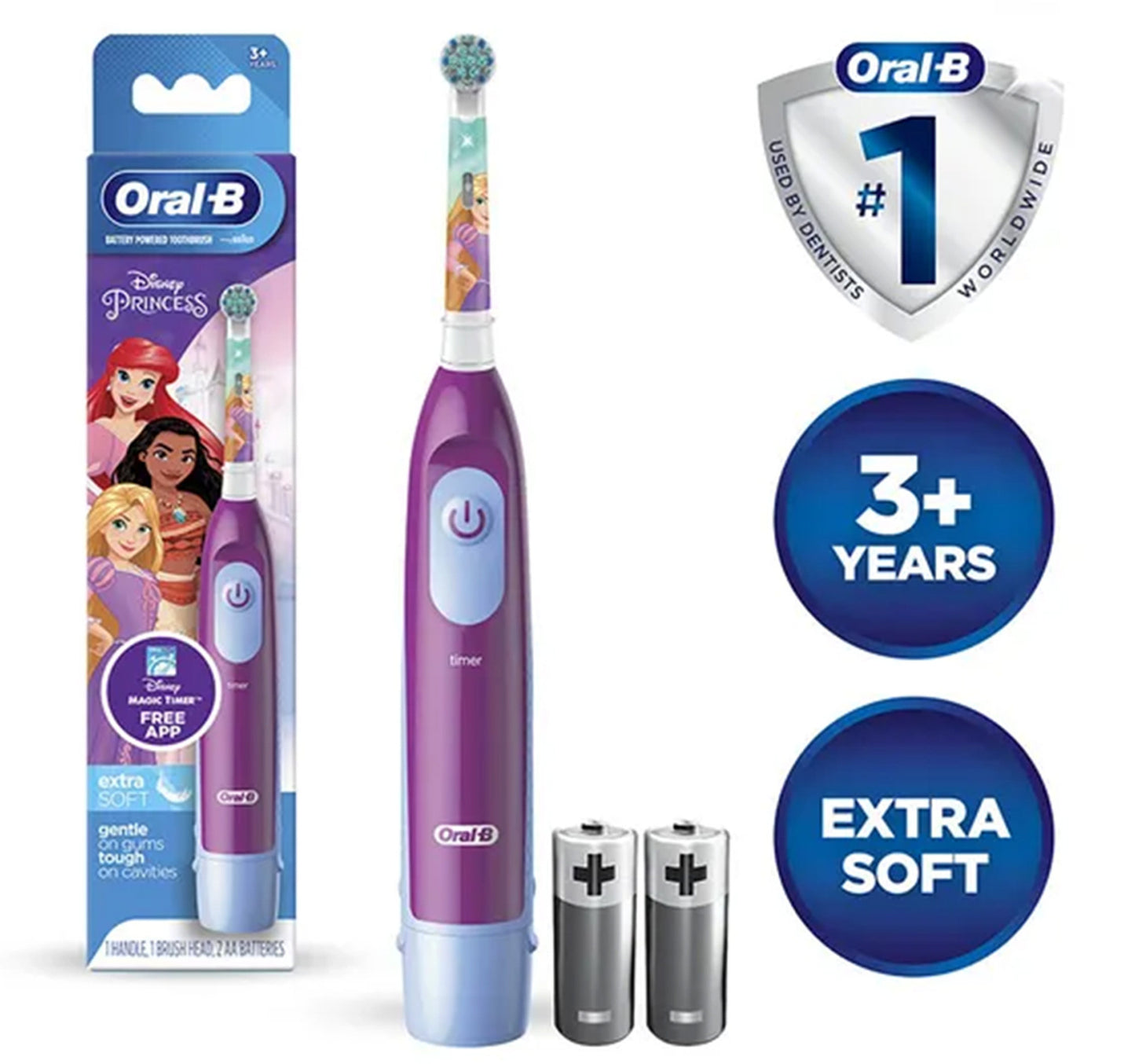 Oral-B Disney Princess Theme Kids Electric Toothbrush, DB5.510.1K