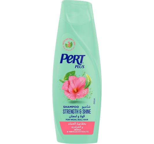 Pert Plus Strength & Shine Shampoo For Weak and Dull Hair With Henna & Hibiscus Extract 200 ml
