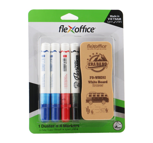 قلم سبورة بيضاء Flex Office + ممحاة FO-WBS03