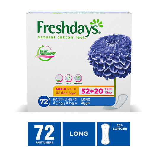 Freshdays Daily Liners Long 72 pcs