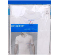 Elite Comfort Cotton Men's Crew Neck T-Shirt, XL, 3 pcs, White, ELXTW