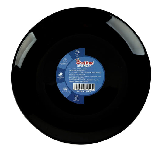 Chefline Opalware Dinner Plate, 10.5 inches, Black, BNMP105T