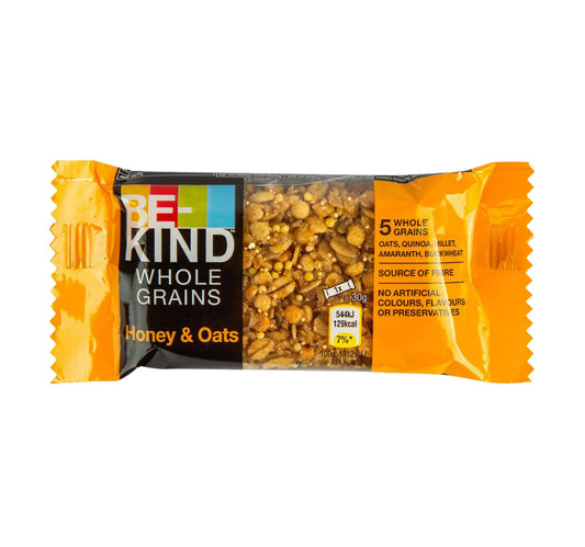 Be-Kind Whole Grains Honey & Oats Bar 12 x 30 g Lulu Hypermarket