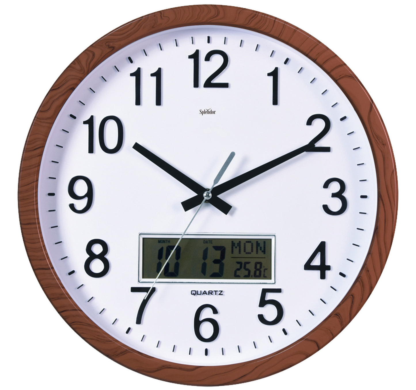 Splendor Eric Wall Clock, 36 cm, Cherry, PW288-1706