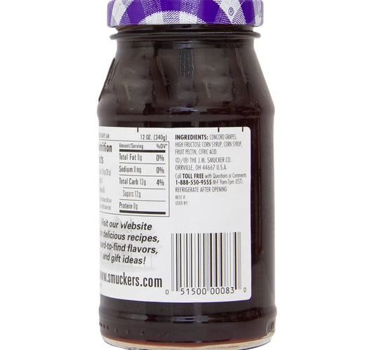 Smucker's Concord Grape Jam 340 g