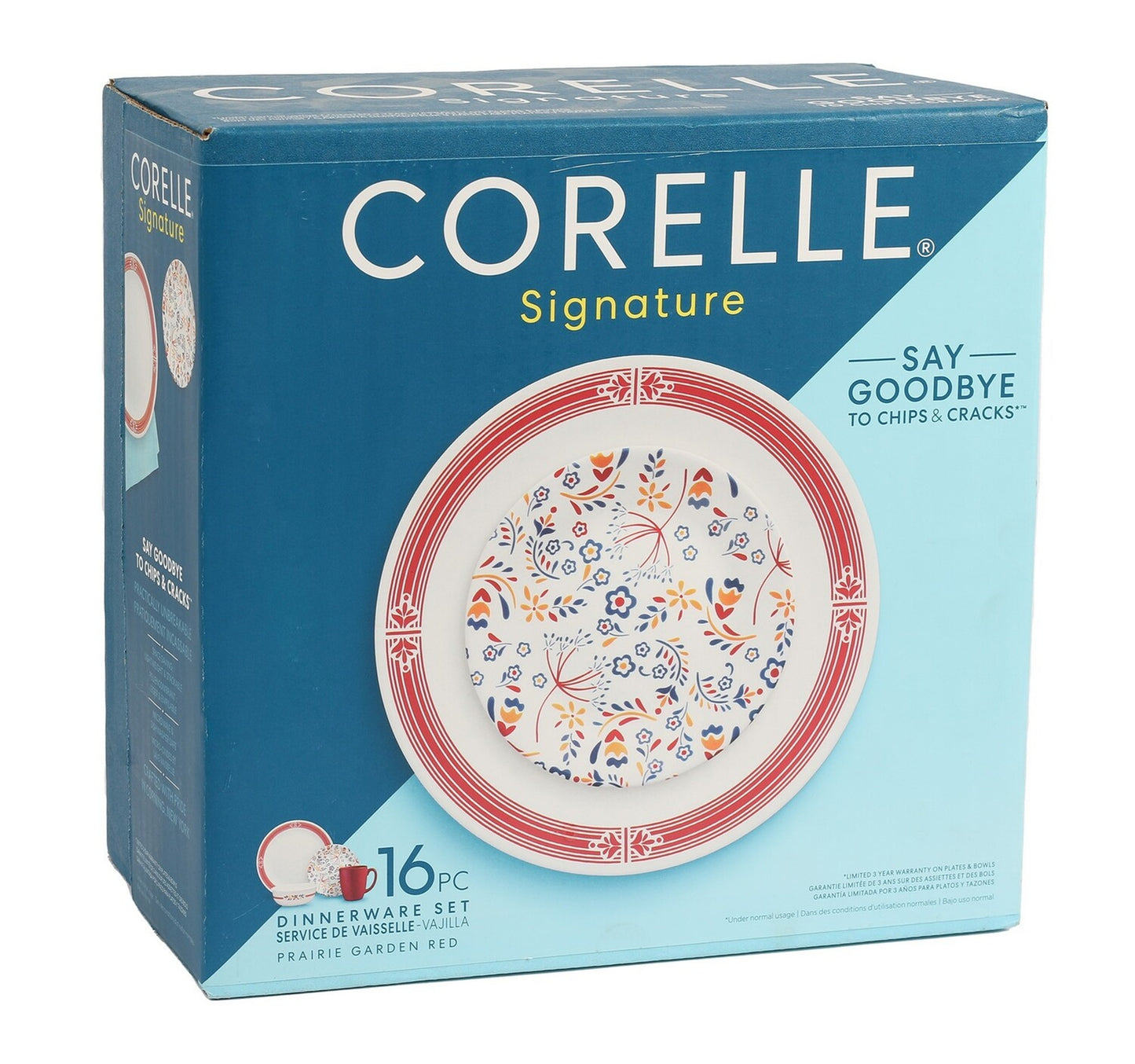 Corelle Dinner Set 16pcs Prairie Garden Red 1135316