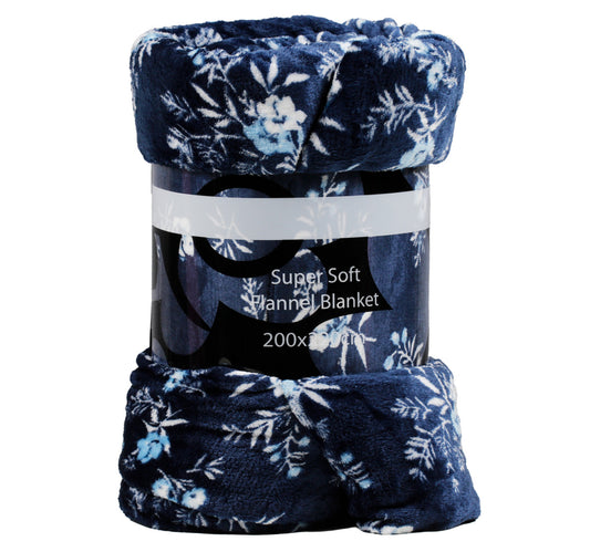 Super Soft Flannel Blanket, 200 x 220 cm, Assorted
